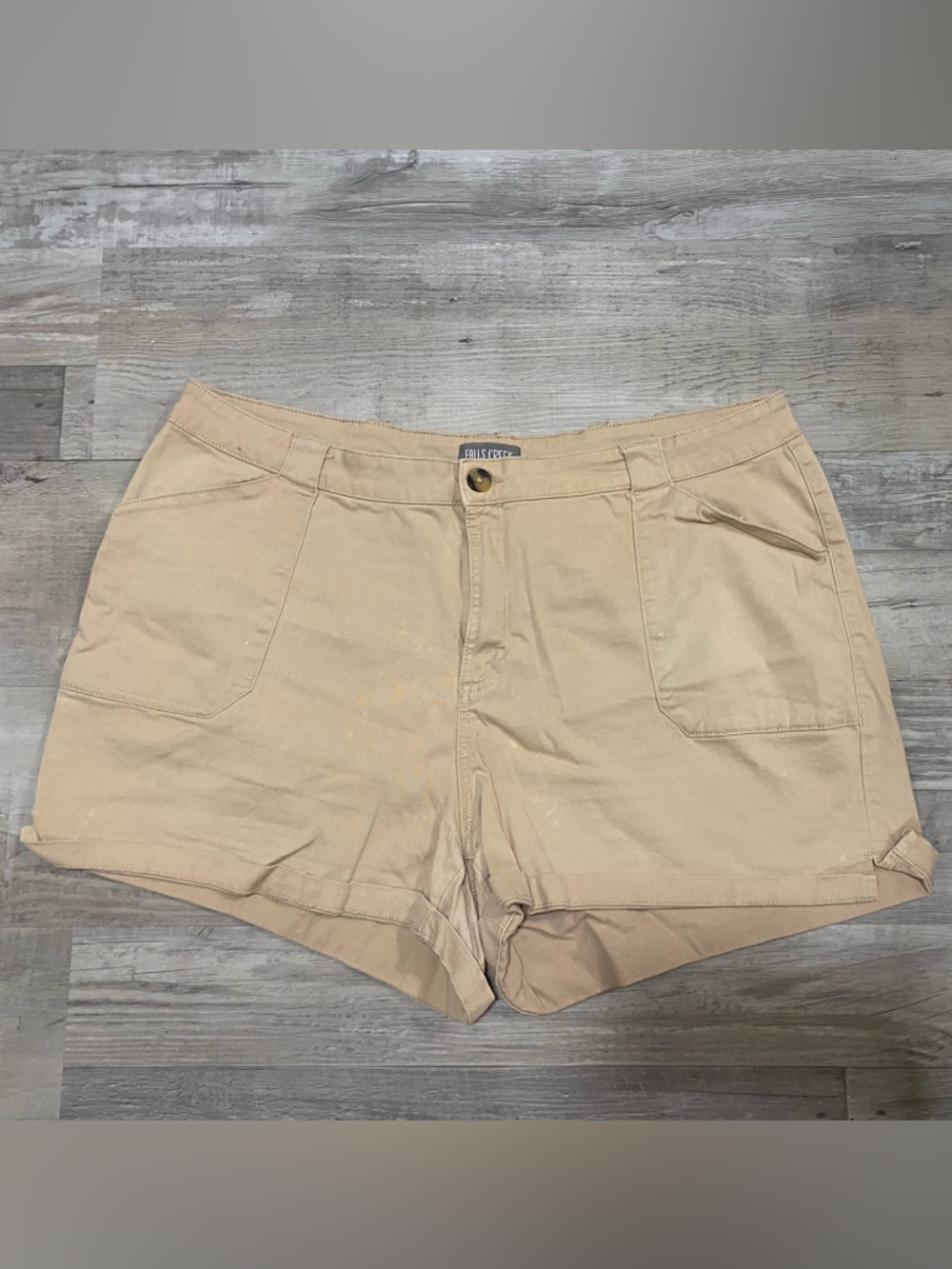 Falls Creek Khaki Cotton Bermuda Shorts